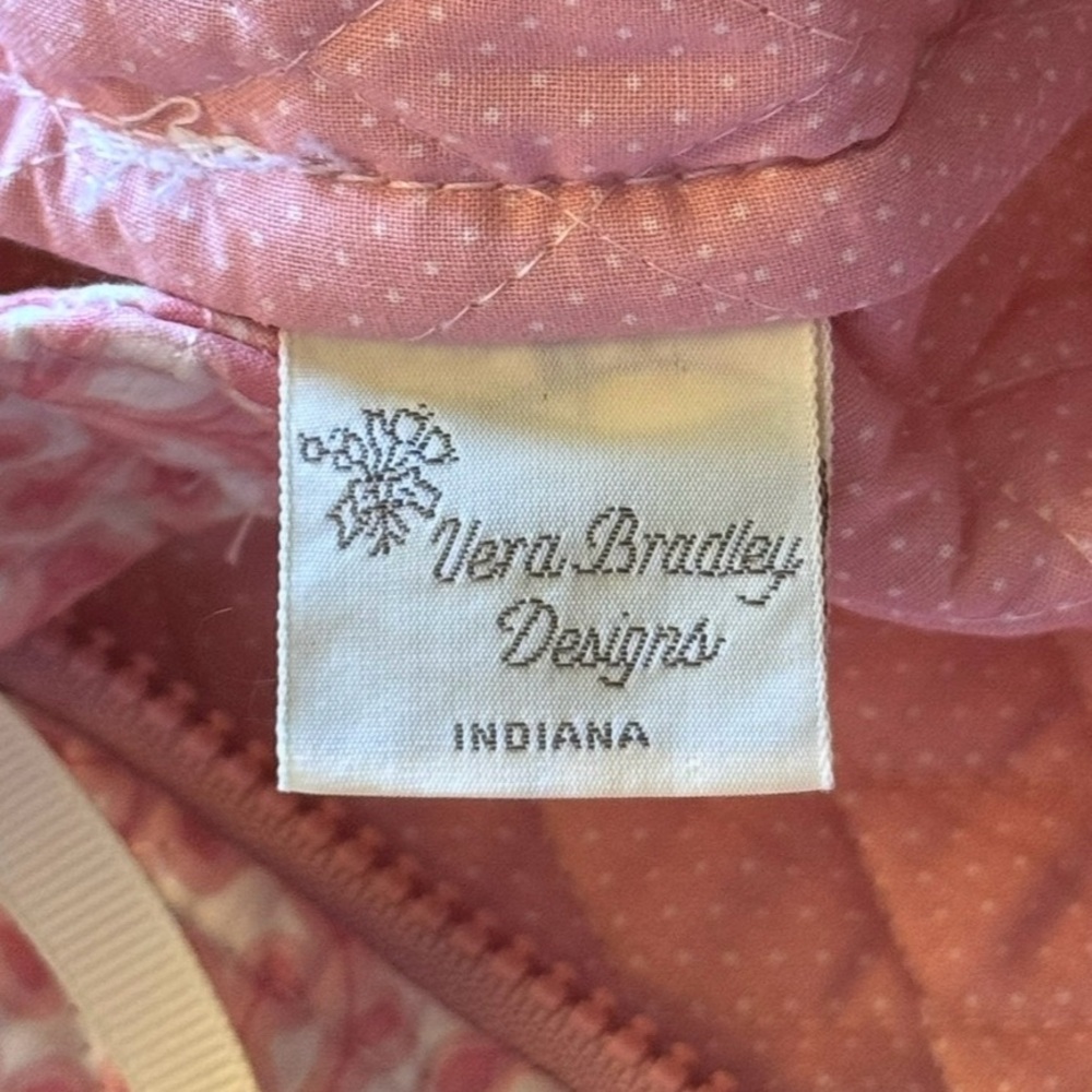 Vera Bradley Vintage 80s Pink Delft Pattern Large Folding Garment & Duffel Bags - Picture 12 of 12